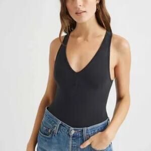 Richer Poorer Navy V-Neck Bodysuit Sz M